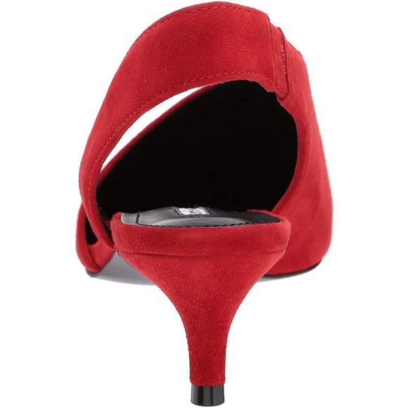 Charles David Collection Picasso Kidsuede Red Pump - Picture 3 of 7